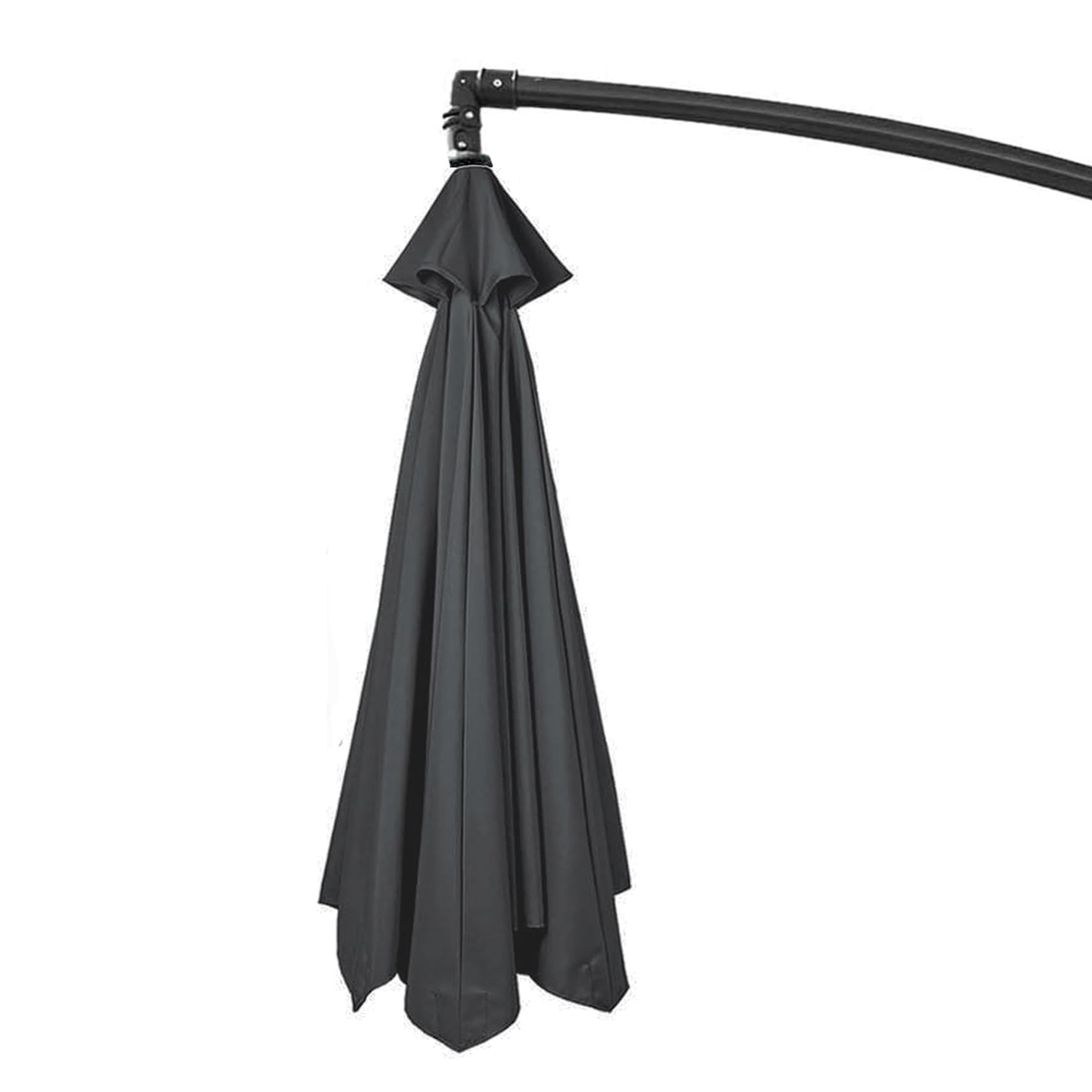 200CM/2.7M/300CM + 6 Arms/8 Arms Patio Umbrella Replacement Cloth Canopy Cover Waterproof Replacement Parasol Fabric Cover (Polyester)(Color:Gray,Size:6 ribs-2.7m(8.8ft))