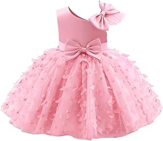 Toddler Baby Girl Butterfly Tutu Dress Bowknot Princess Flower Girl Wedding Pageant Birthday Party Dresses - Buy now