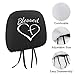 Naxizo 2 Pack Headrest Covers for Blessed Cross and Heart Christian, Seat Cover Accessories Car Headrest Protector Universal Fit to All Car/Truck Models (Blessed)