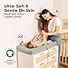 2-Pack Organic Changing Pad Covers for Girl, Boy, Neutral - 100% Cotton Changing Table Pad Cover, Soft Baby Nursery Diaper Changing Pad Sheets, Contour Changing Pads Liners, Change Pad Cover (Foxtrot)