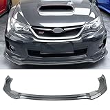 Front Lip 3Pcs Compatible with Subaru WRX STI 2011 2012 2013 2014 CS2-Style Front Bumper Lip Splitter Kit (Carbon Fiber Print)