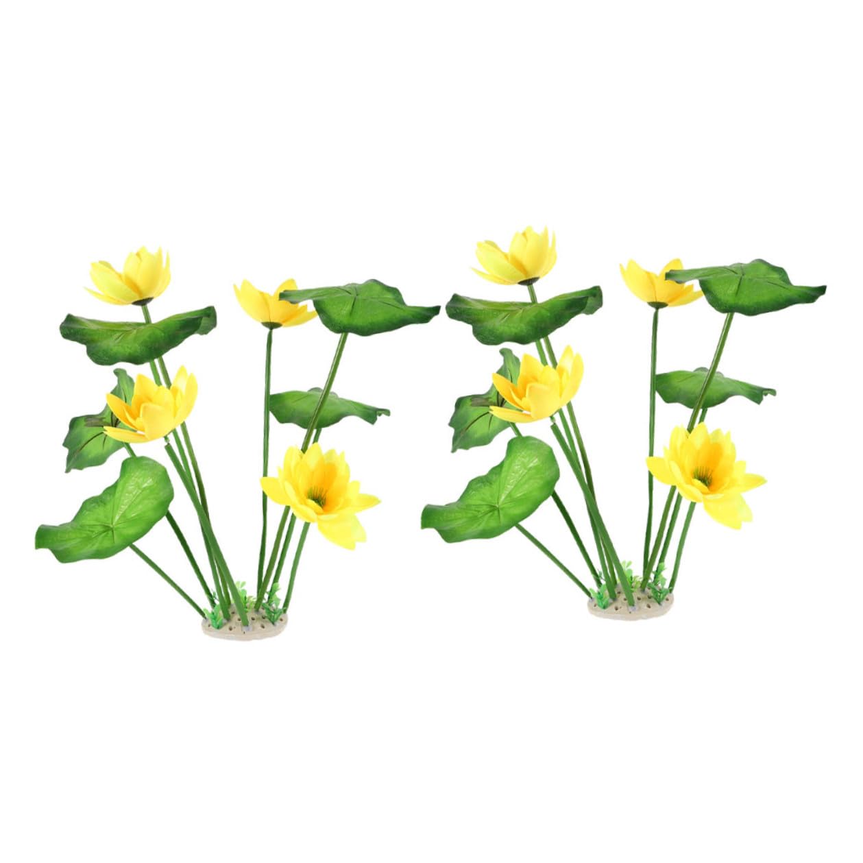 Luxshiny 2pcs Yellow Aquarium Artificial Plastic Plants for Fish Tank Decorations Simulation Water Grass Ornaments for Aquatic Pets