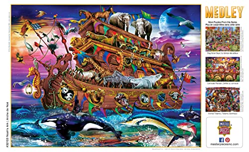 Masterpieces Rompecabezas EZ Grip 300 Piezas - Arca de Noé - 18"x24" miniatura 4