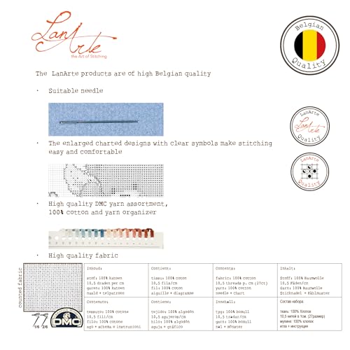 Image of Lanarte - Flowers & Bicycle - Marjolein Bastin Cross-Stitch Kit
