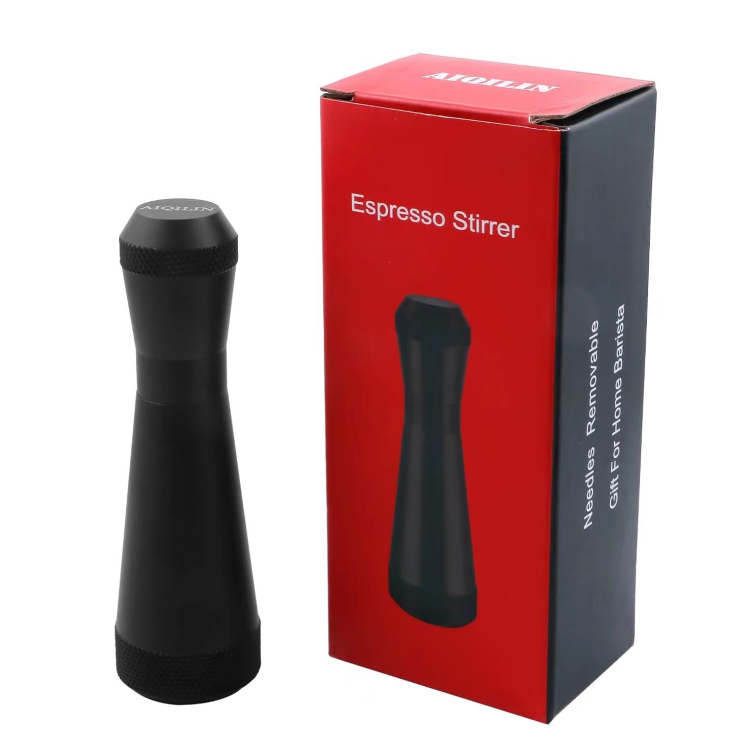 WDT Tool Espresso Coffee Stirrer 8 Prong Espresso Distribution Tool for Barista Coffee Stirring Tool for Espresso Distribution WDT Distribution Tool 8 Needles Espresso Distribution Tool (BLACK)