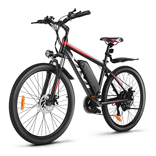VIVI 26''/27.5'' Electric Bike Electric Mountain Bike 500W/350W Ebike, Electric Bicycle for Adults, 20MPH/23MPH Adults Ebike with Removable Battery 48/36V 10.4Ah, Shimano 21 Speed Gears, up to 50Miles