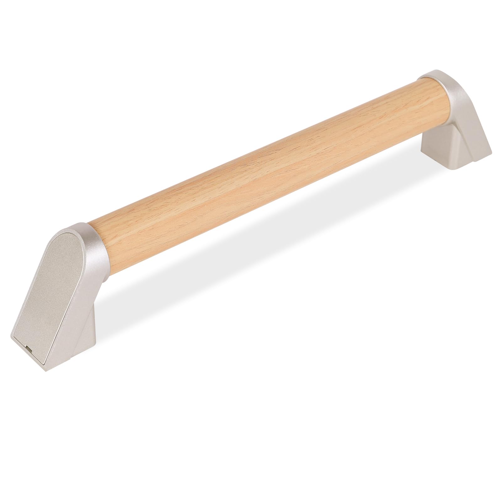 Handlauf Holz, Haltegriff für Senioren, Dusche, Rutschfester Griff 40cm | Badewannengriff geeignet für Behinderte, Sichere Wandmontage im Badezimmer und WC