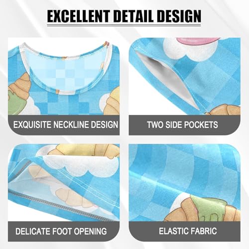 Pajama Short Sets Croissant on Cloud Soft Cotton Summer Sleepwear 2 Piece PJS Size 5-14T3