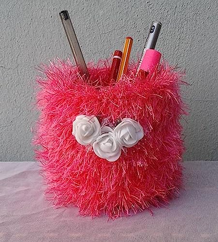 Image of Eyelash Fun Fur Yarn Premium 100% Polyester 164 Yds (150 Mt), 3.53 Oz (100 Gr) Colorful Crochet Yarn Dıy Hand Knitting (Candy Pink, 3 Skein)