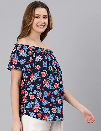 Image of oxolloxo Gurff Floral Print Off-Shoulder Women top
