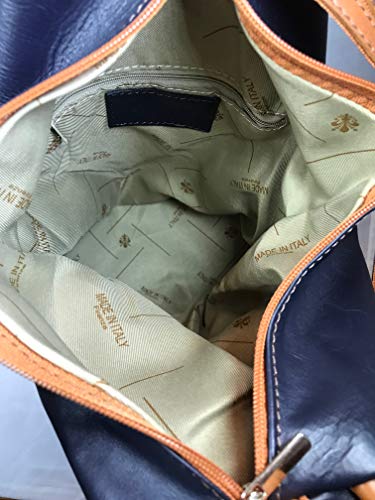 Image of Submedium Leather Backpack Purse Dark Navy Blue Leather