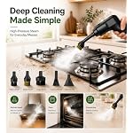 Handheld Steam Cleaner for Home, 2500W High Pressure Steam Cleaner for Car Detailing, 3 Steam Levels, 1600Ml Tank, High Heat Steamer for Bed Bugs, Couch, Furniture, Kitchen, Bathroom, Floors - Image 3