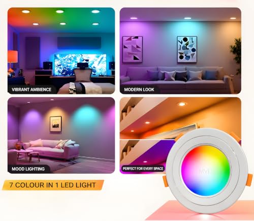 Image of 7 in 1 Colour LED Ceiling Downlight | Pack of 10