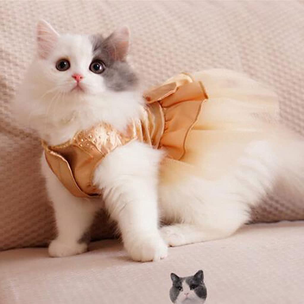 Amazon.co.jp: 輝く猫のウェディングドレス犬の猫チュチュのドレス