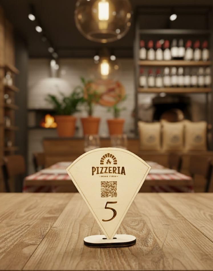 DIMENSIONI COMPATTE: Misura 13x12cm, dimensioni ideali per una facile visibilità e posizionamento sui tavoli del ristorante