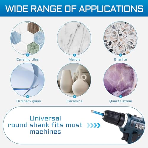 Glasbohrer Fliesenbohrer 14mm Diamantbohrer für Keramik, Granit, Glas, Porzellan, Fliesen, Feinsteinzeug(1 Pack)