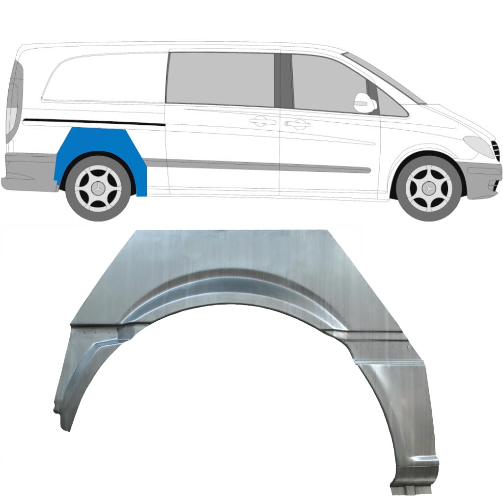 Reparaturblech Kotflügel hinten für Mercedes Vito W639 2003-2014 / Rechts