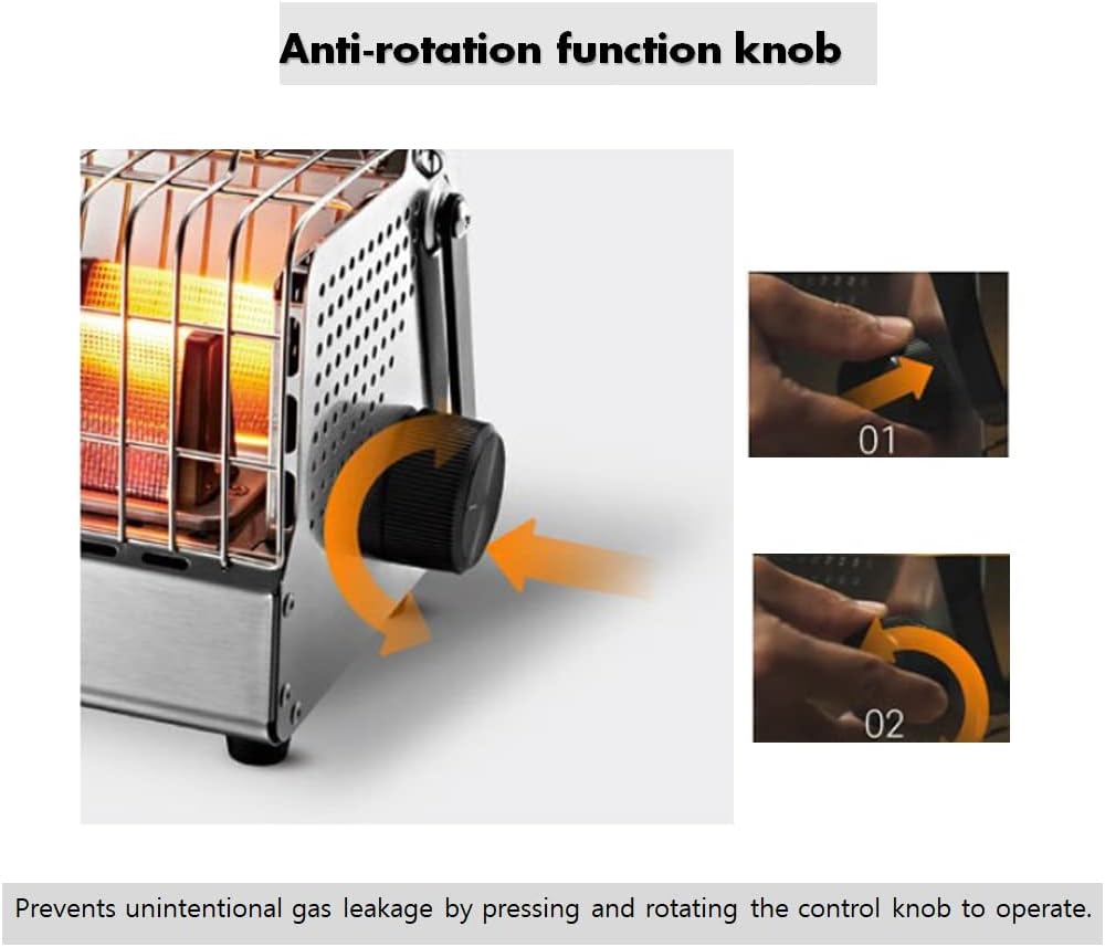 Kovea Portable heater cubic KGH-2010 with storage emotional camping 6.73x 6.3x 6.4 inch sliver