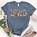 Love in Faith | Loved Beyond Measure Short Sleeve | Christian T-Shirts for Women | Faith-Based Apparel | Christian Gifts (US, Alpha, X-Large, Regular, Regular, Heather Slate)