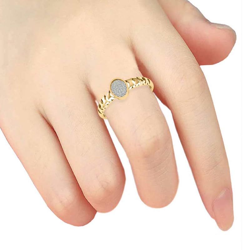 Image of DISHIS 14K /18K Yellow Gold Diamond Ring for Women
