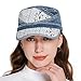Denim Jean Cotton Hat Cap Fashion Lace, Premium Adjustable Universal Fit (Blue Medium)