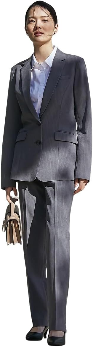 美品✨プラステ パンツスーツ ノーカラーセットアップ 星玲奈 ストレッチ 黒 L 美品✨プラステ パンツスーツ ノーカラーセットアップ 星玲奈