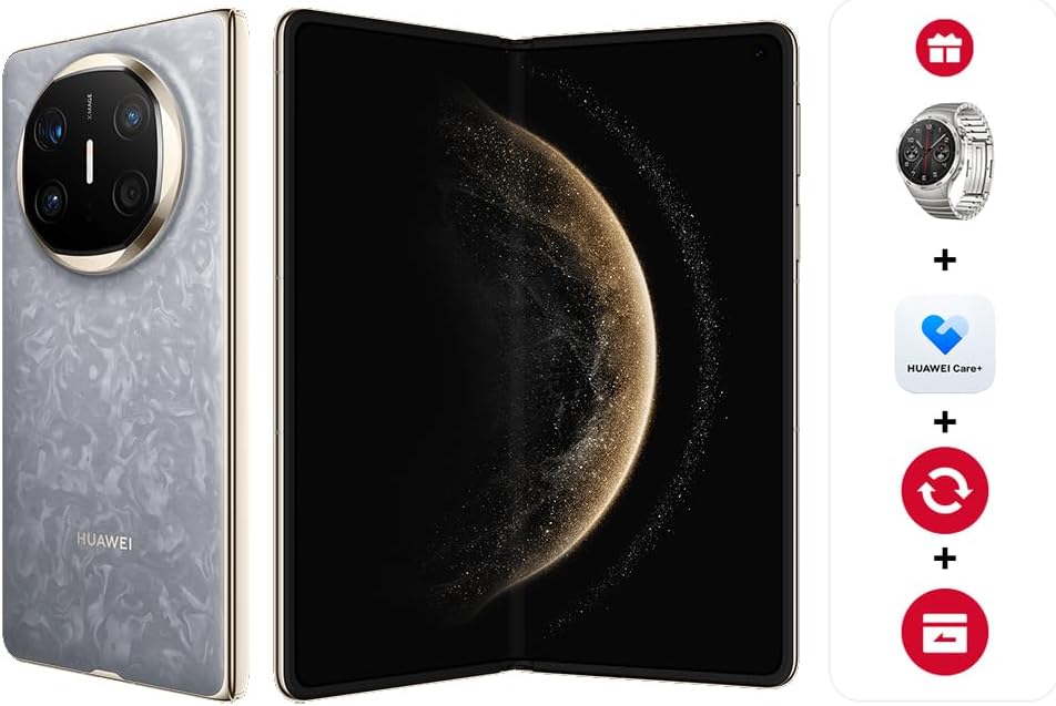 Mate X6 Foldable Smartphone + GT4 Titanium + 6-Months Huawei Care+, 12+512, Ultra Slim & Durable, Ultra Chroma Camera, Kunlun Glass 2nd Gen, HUAWEI X-True Display, Live-Multitask, Nebula Gray
