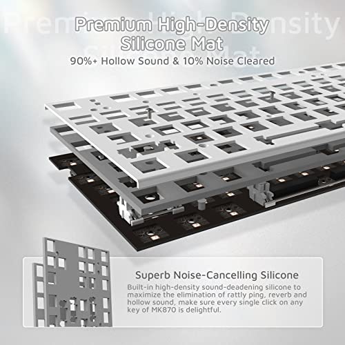 Fl Esports Mk870 Cmmk 87 Keys Rgb Modular Mechanical Keyboard, 80% Tkl Wired Gaming Keyboard Diy Kit W/Hot-Swap Switch Sockets (5-Pin) & Customizable Software Supported (Barebones, Frosted Black) #TOP5