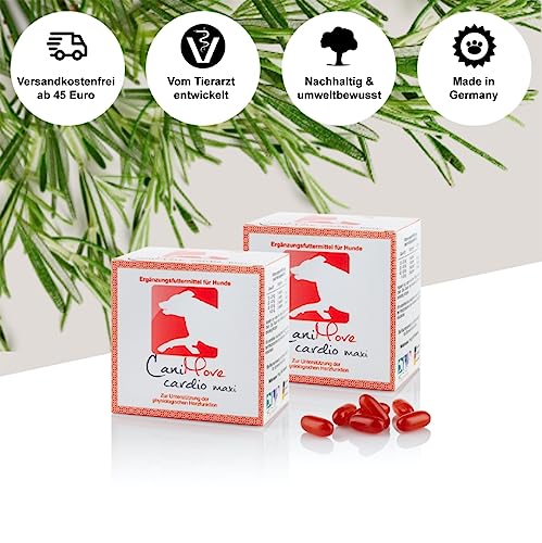 CaniMove Cardio Maxi - tierärztliches Ergänzungsfutter für große Hunde zur Unterstützung von Herz, Blutdruck und Kreislauf, 1 Packung (100 Kapseln)