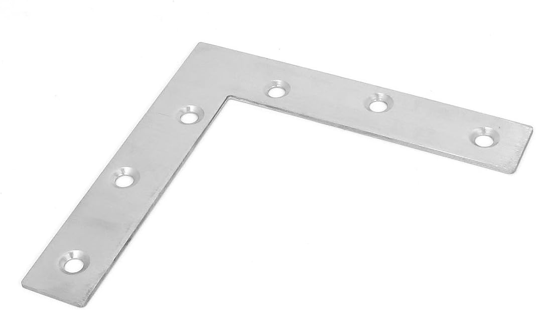 uxcell 120mmx120mm Flat L Shape Corner Brace Repair Plate Right Angle Bracket
