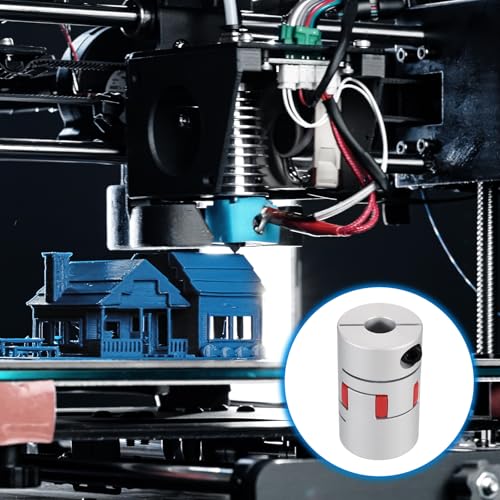 QUARKZMAN Flexible Wellenkupplung 14mm bis 19mm Aluminium Pflaumekupplung L66 x D40mm Klauenkupplung Spinne Wellenverbinder für 3D Drucker DIY CNC Maschine Schrittmotor