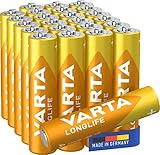 VARTA Batterien AAA, 24 Stück, Longlife, Alkaline, 1,5V, ideal für Fernbedienungen, Wecker, Radios, Made in Germany