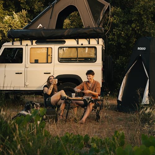 Table de camping pliante BOXIO : fini le mobilier instable en van