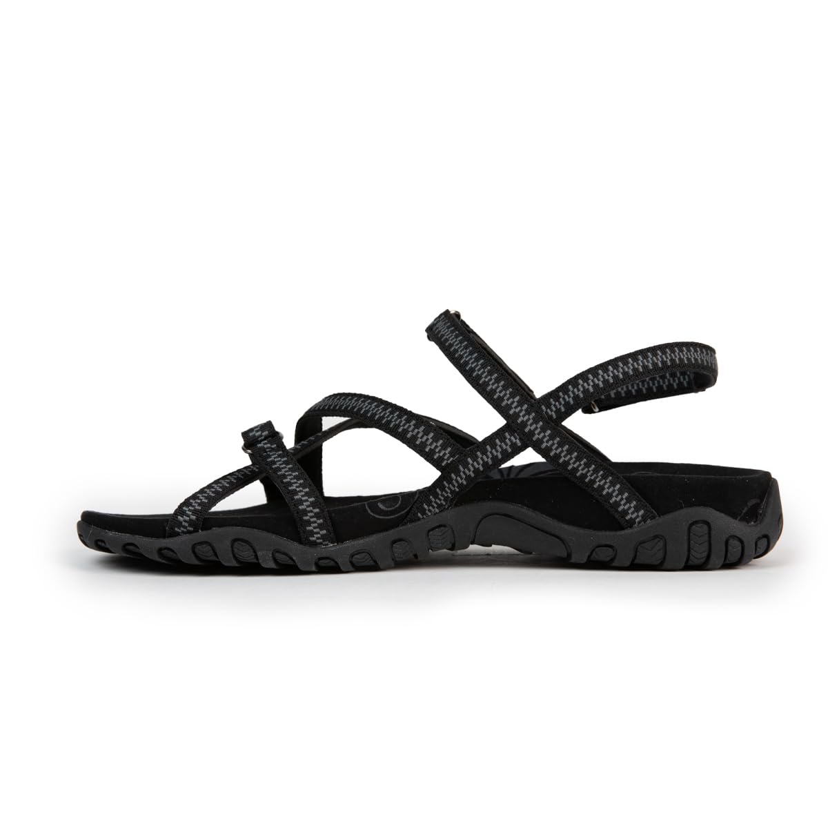 Izas Sandales de randonnée pour femme sportives et confortables. Sandales plates d'été pour trekking et marche au design ergonomique avec 3 ajusteurs.