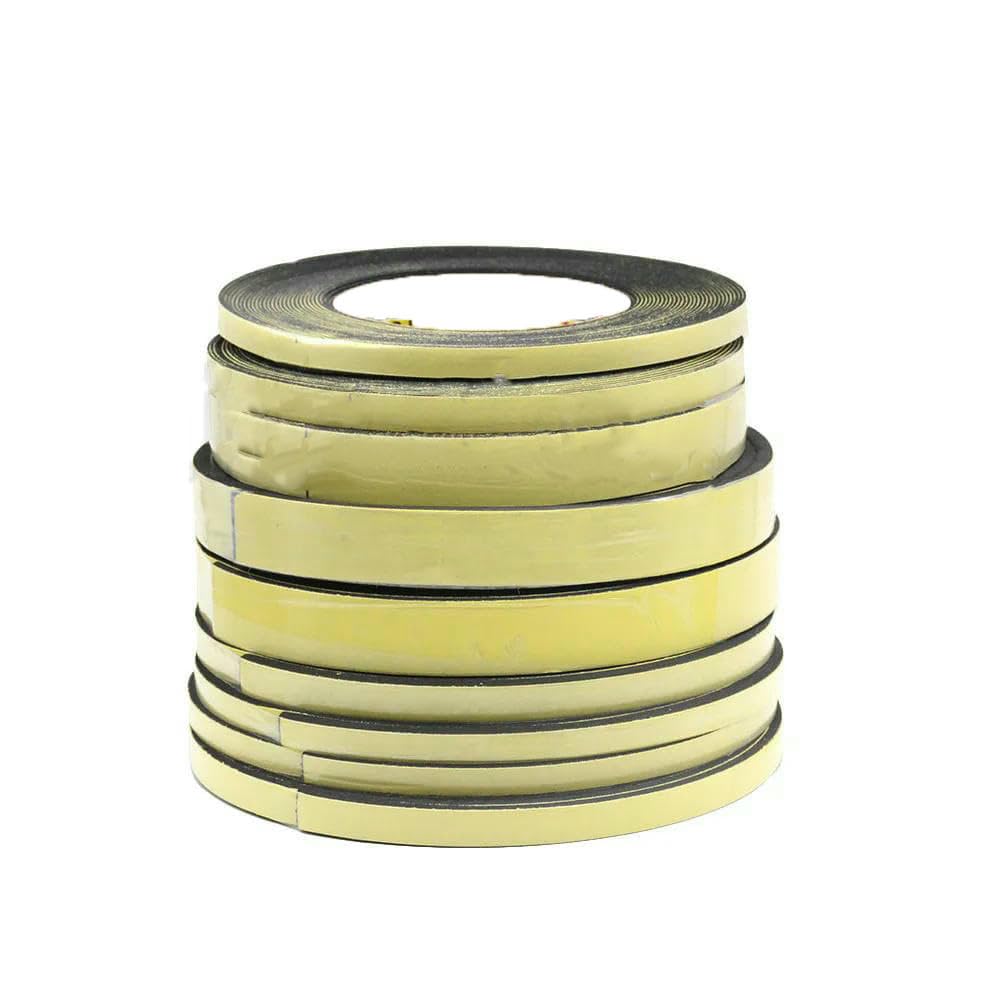 Bande adhésive simple face en mousse de caoutchouc éponge imperméable 5 m x 8 mm x 1 mm pour joint de porte fenêtre