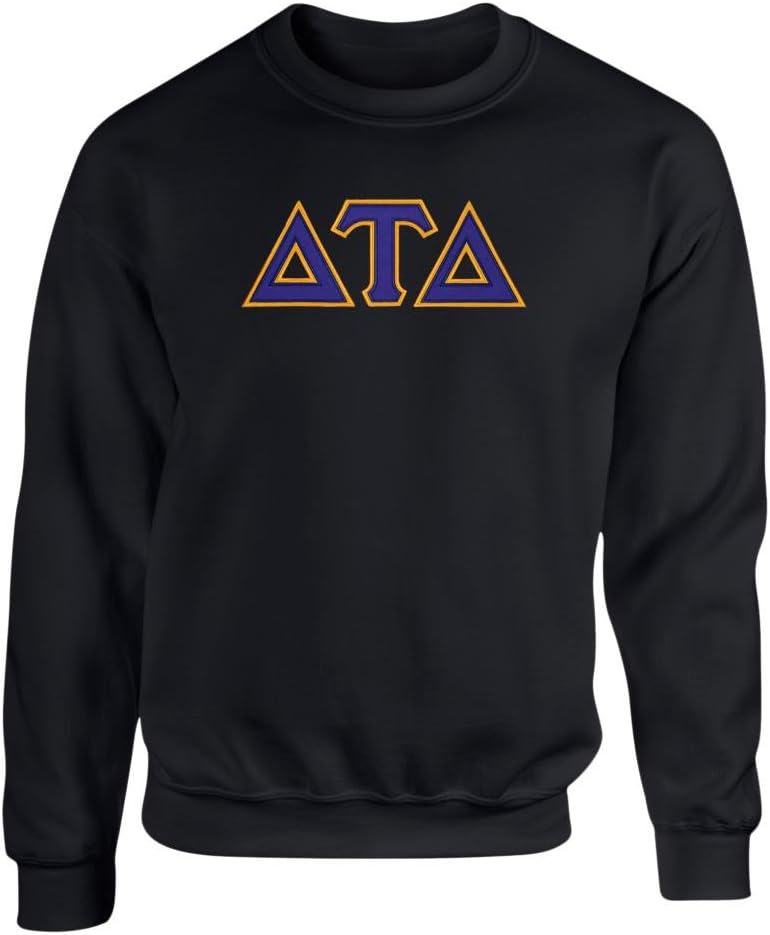 Fashion Greek Delta Tau Delta Twill Letter Crewneck Sweatshirt