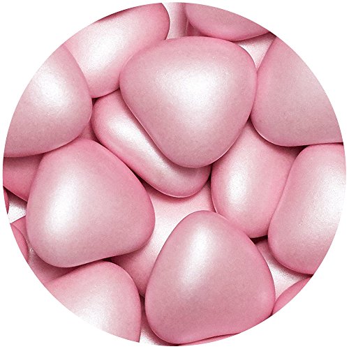 EinsSein 0,5kg Bruidsuiker Chocolade hartjes Dragées medium roze parel mini chocolade hartjes dragee hart paars… - Afbeelding 4