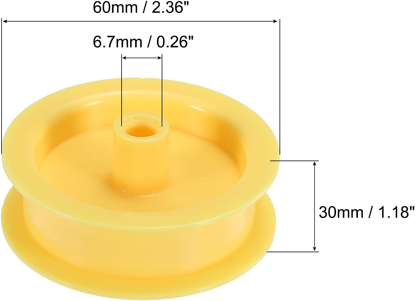 MECCANIXITY WE12X83 Dryer Pulley Idler Replacement Yellow for Dryer AP2043227, WE12X0083 Pack of 2