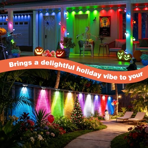 Implimage Outdoor Fence Lights Plug in, 100FT LED Fence Lights, App & Remote Control, 100 Scene Modes, IP67 Waterproof Outdoor Lights for Backyard, Patio, Deck - Brighter Than Solar Lights — view 6