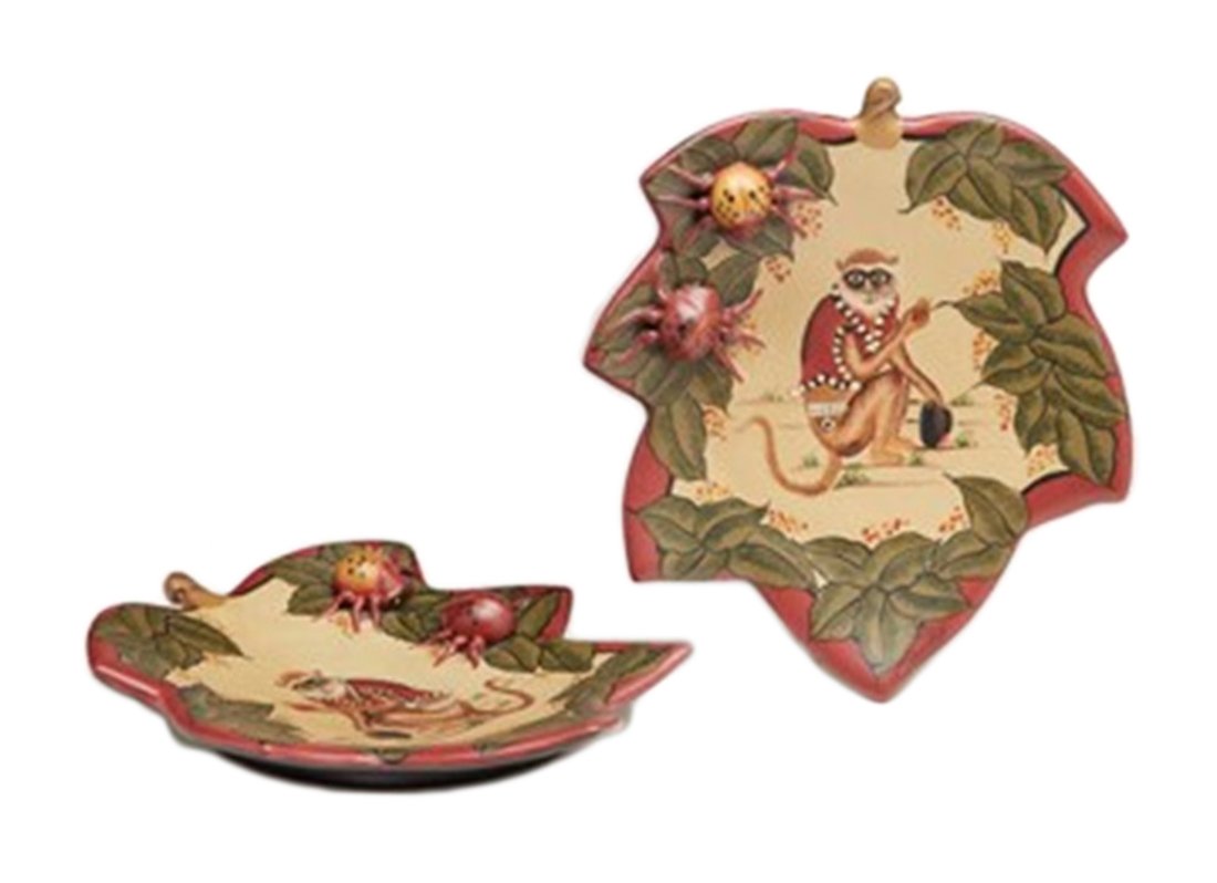 Orchard Creek Designs 33273 Monkey Plate, Set of 2