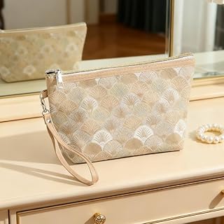 Bolsa de maquillaje hexagonal para mujer, org...