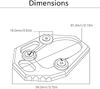 Vista 3 de SCUUBE Placa de soporte lateral para motocicleta, placa ampliadora, soporte lateral CNC, almohadilla para Yamaha XJ6/ABS 2009 2010 2011 2012 2013