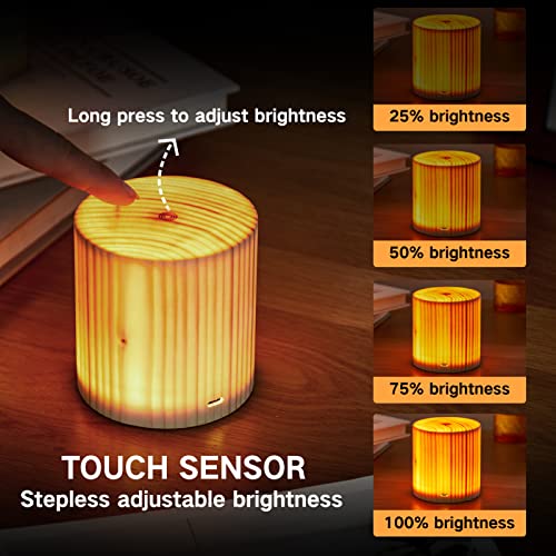 Kooplus Nursery Night Light For Kids, Unfinished Wood Lamp For Breastfeed With Memory Function, Rechargeable Night Lamp For Home Decor Party, Cube #TOP2