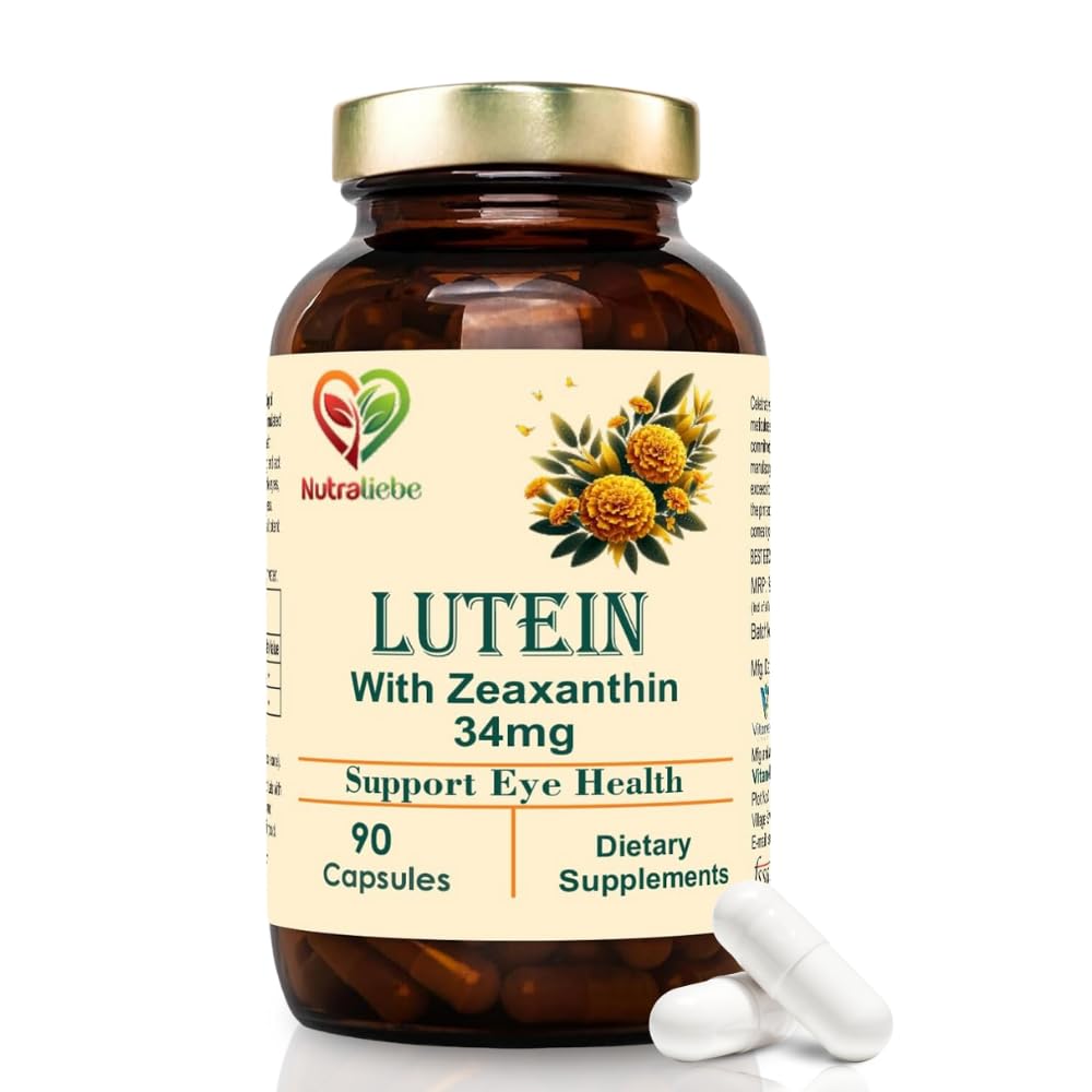 - Lutein 30mg with Zeaxanthin 4mg - Advanced Eye Health Formula, Non-GMO, 90 Capsules