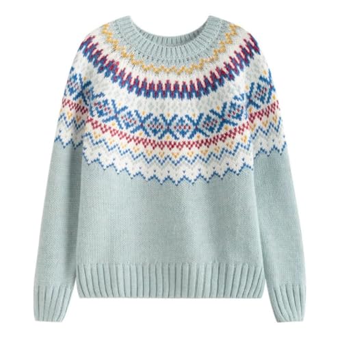 Christmas Jumpers Ladies, Crew Neck Knit Pullover Winter Nordic Sweater — photo 4