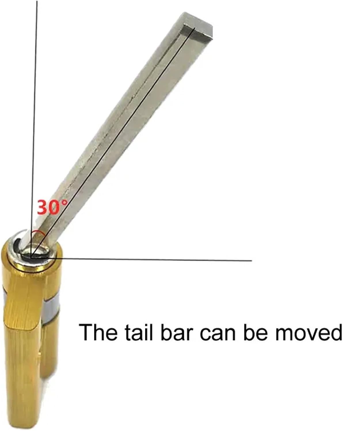 Special Lock Core Fingerprint H=32mm with 2 Keys 8x4mm Flat Rod1Pcs(25x20)