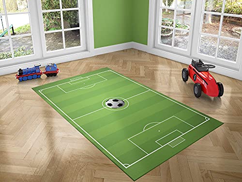 Oedim Alfombra Infantil Campo Fútbol para Habitaciones PVC | 95 x 120 cm | Moqueta PVC | Suelo vinílico | Decoración del Hogar | Suelo Sintasol | Suelo de Protección |