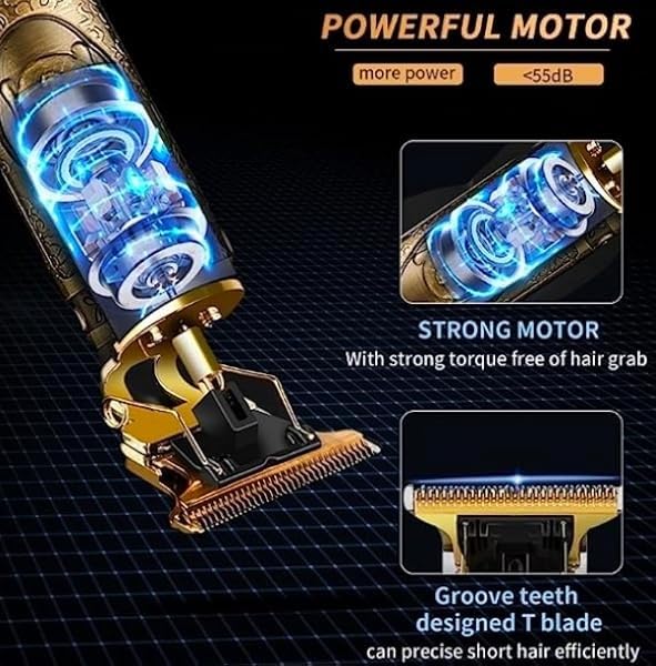 Hair Clipper for Men Professional Beard Trimmer Rechargeable Barber Cordless Zero Gapped Hair Clippers with LCD Display Electric Shaver Gifts for Men