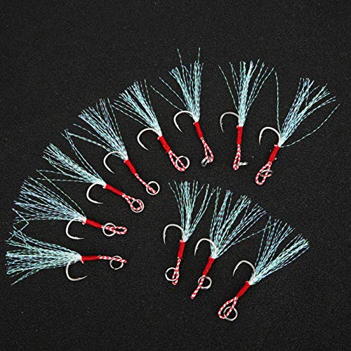 FastUU Bright Lines Angelhaken, 20 Stück Angelhaken, Meeresangeln zum Angeln Angeln im See Angeln Liebhaber – Bild 3