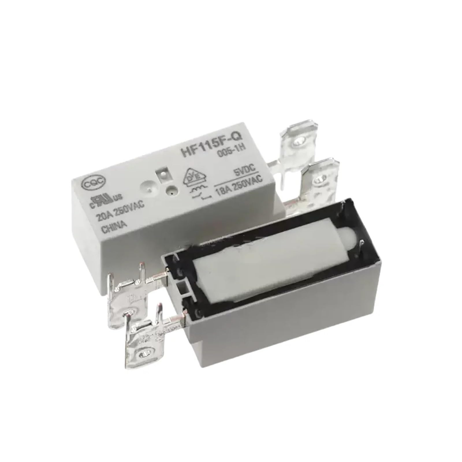 AARTERZZA 5pcs HF115F-Q-005-1H 20A 5V Relay